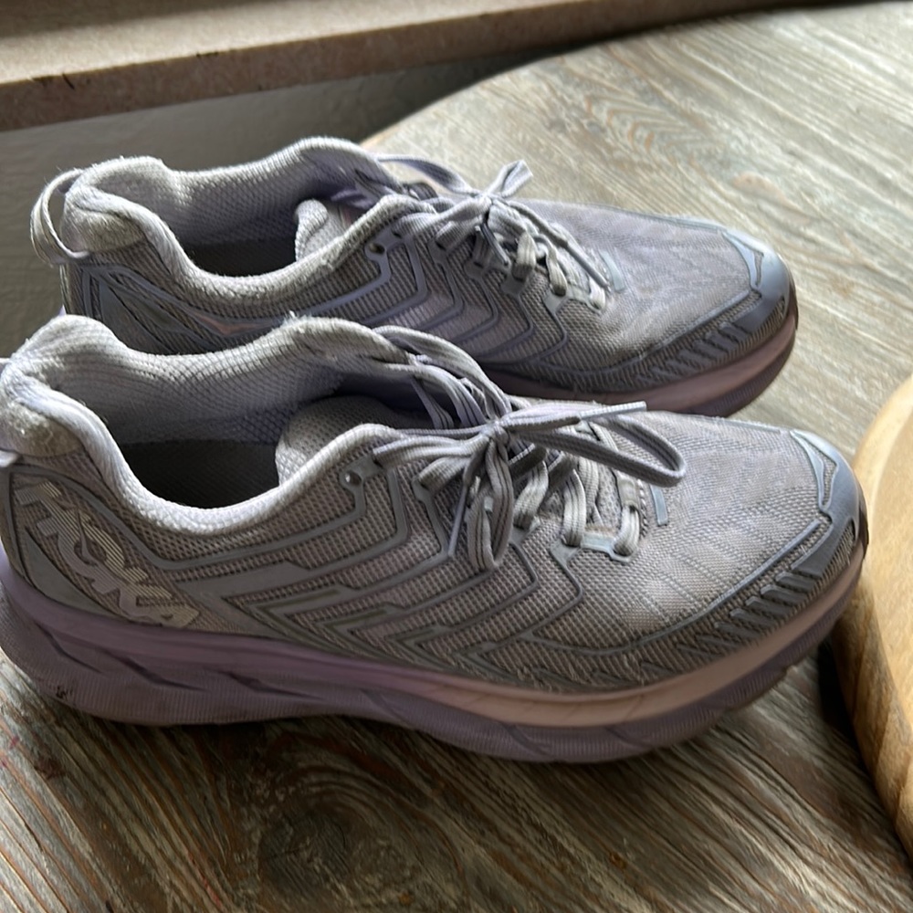 Hoka Outdoor Voices Lavender running shoes